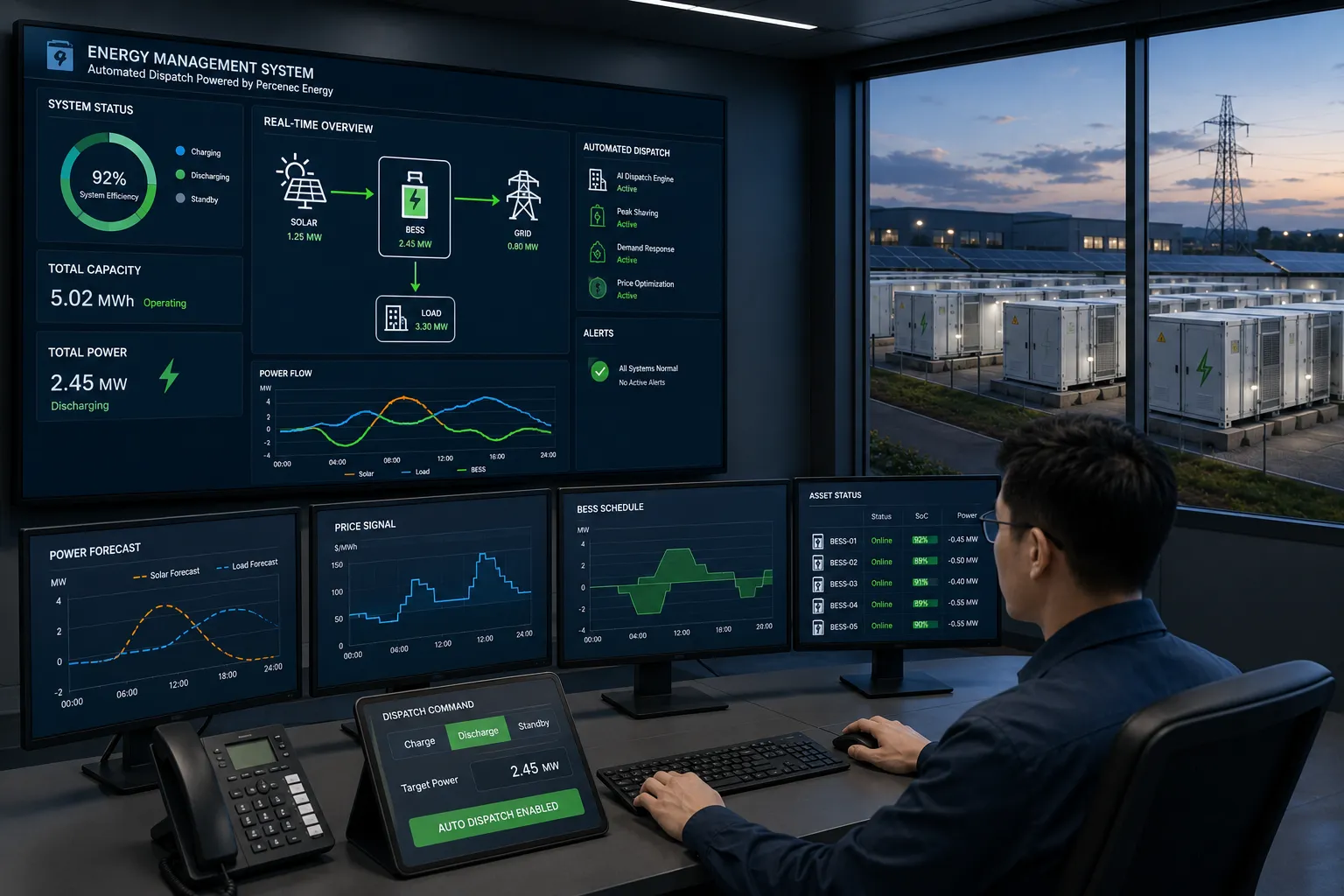 Percenec Energy Commercial EMS Platform Dashboard