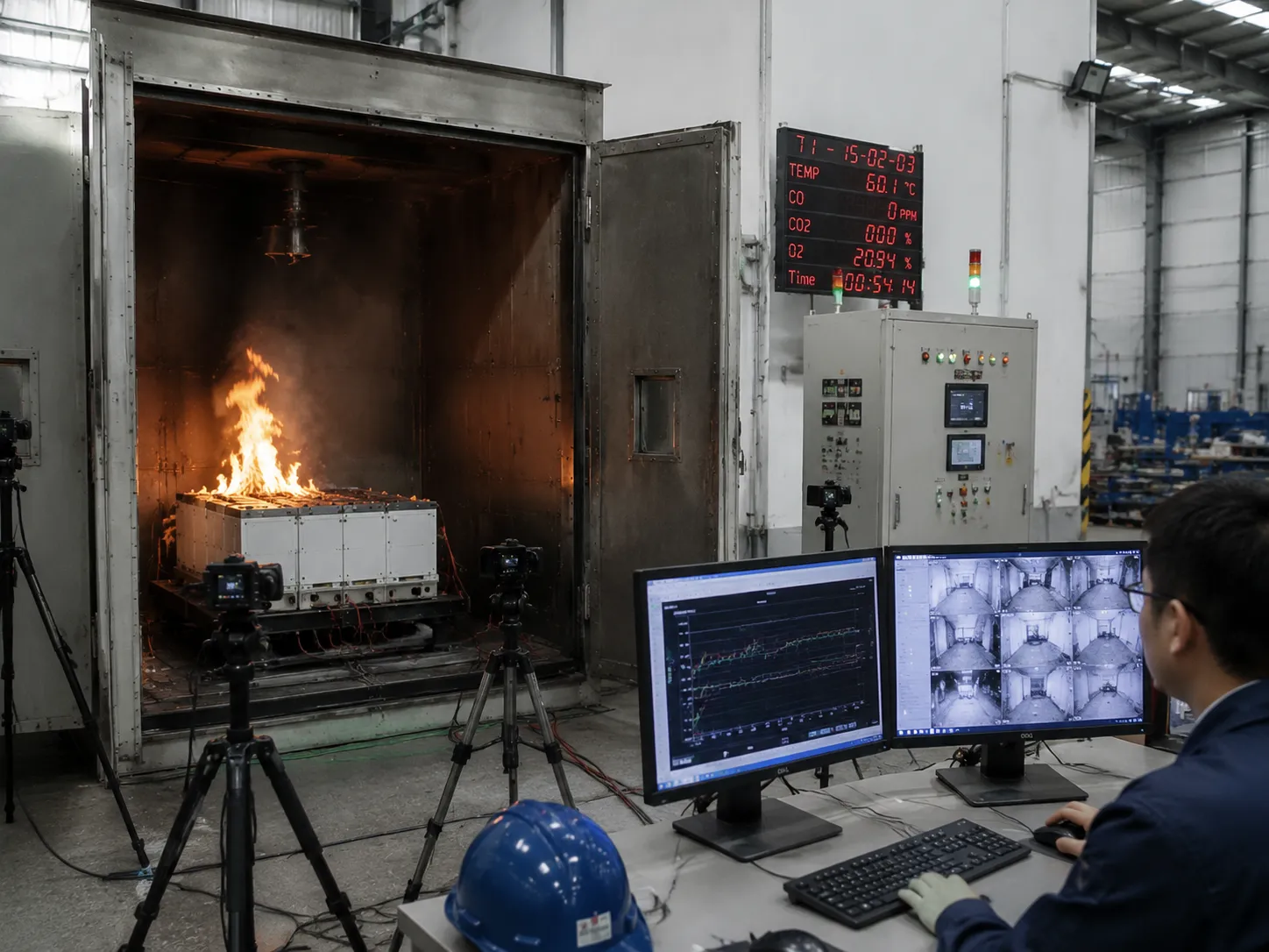 Percenec Energy BESS thermal runaway testing apparatus and extreme environment testing facility
