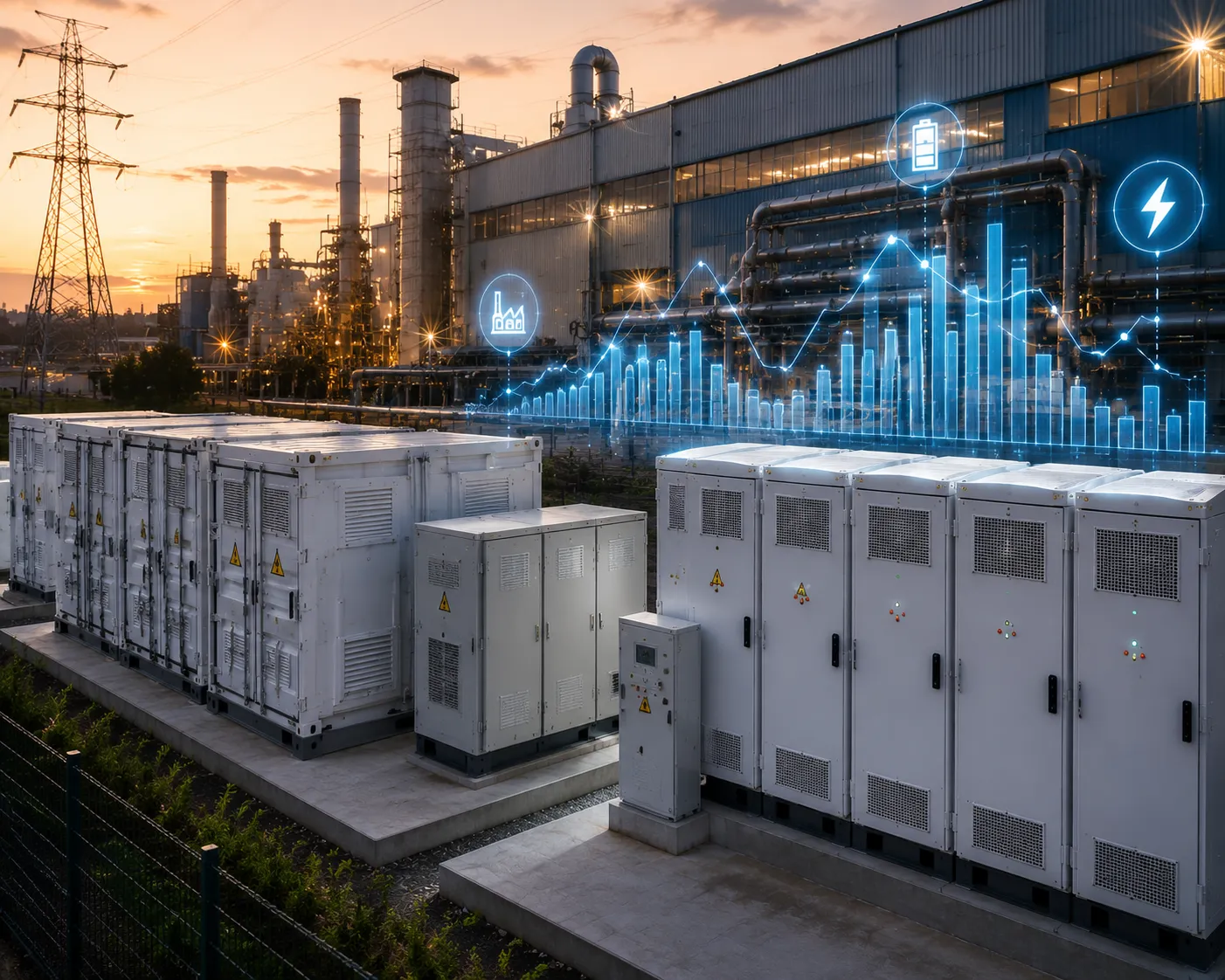 Percenec Energy factory energy management and peak shaving storage installation
