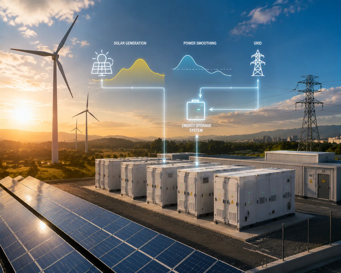 Renewable Energy Integration and Photovoltaic Power Smoothing BESS