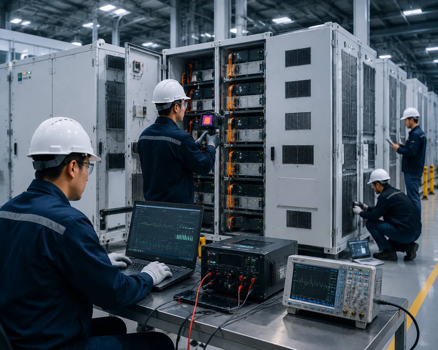 Percenec Energy modern BESS manufacturing center and product testing