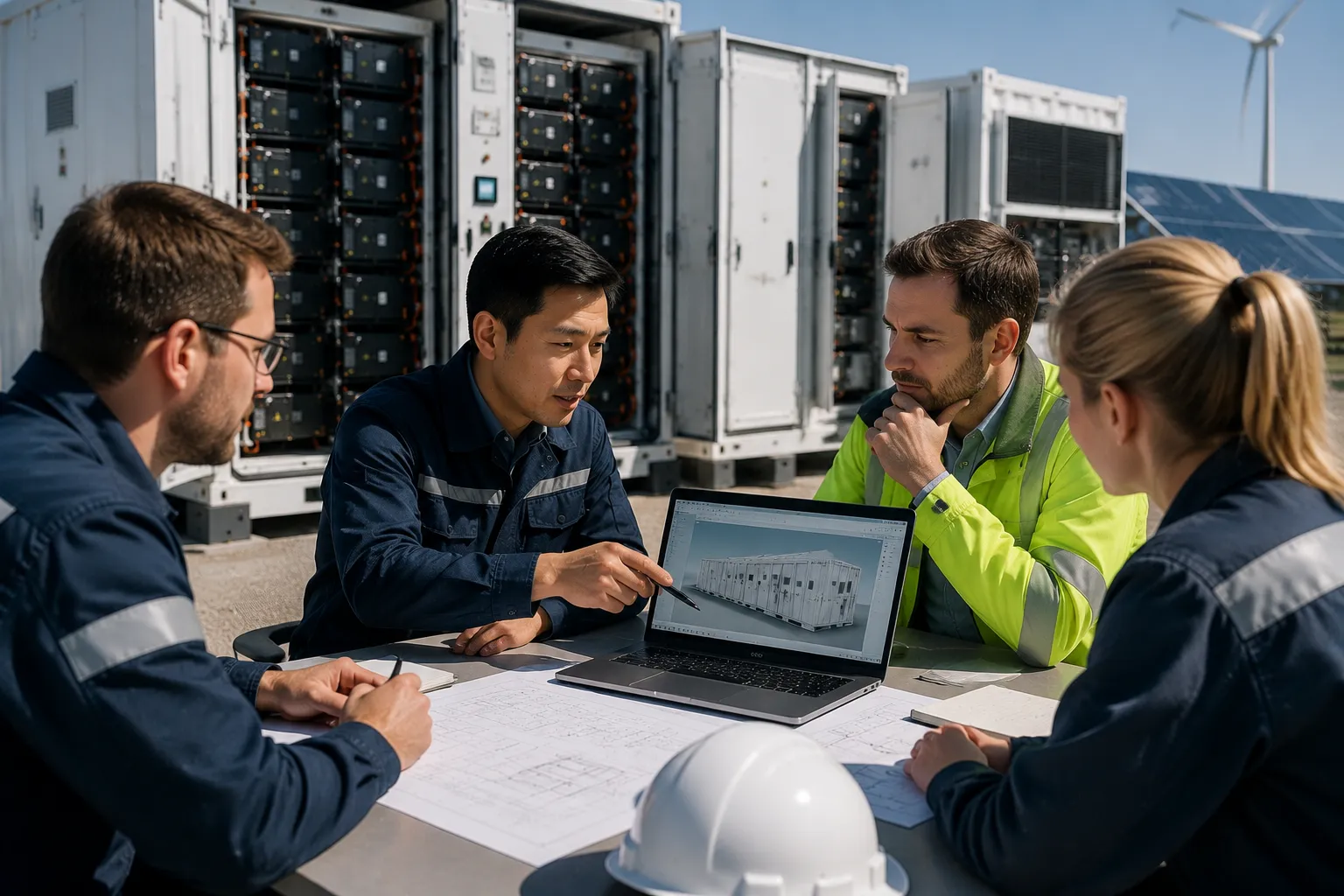 Percenec Energy custom BESS engineering team and manufacturing facility