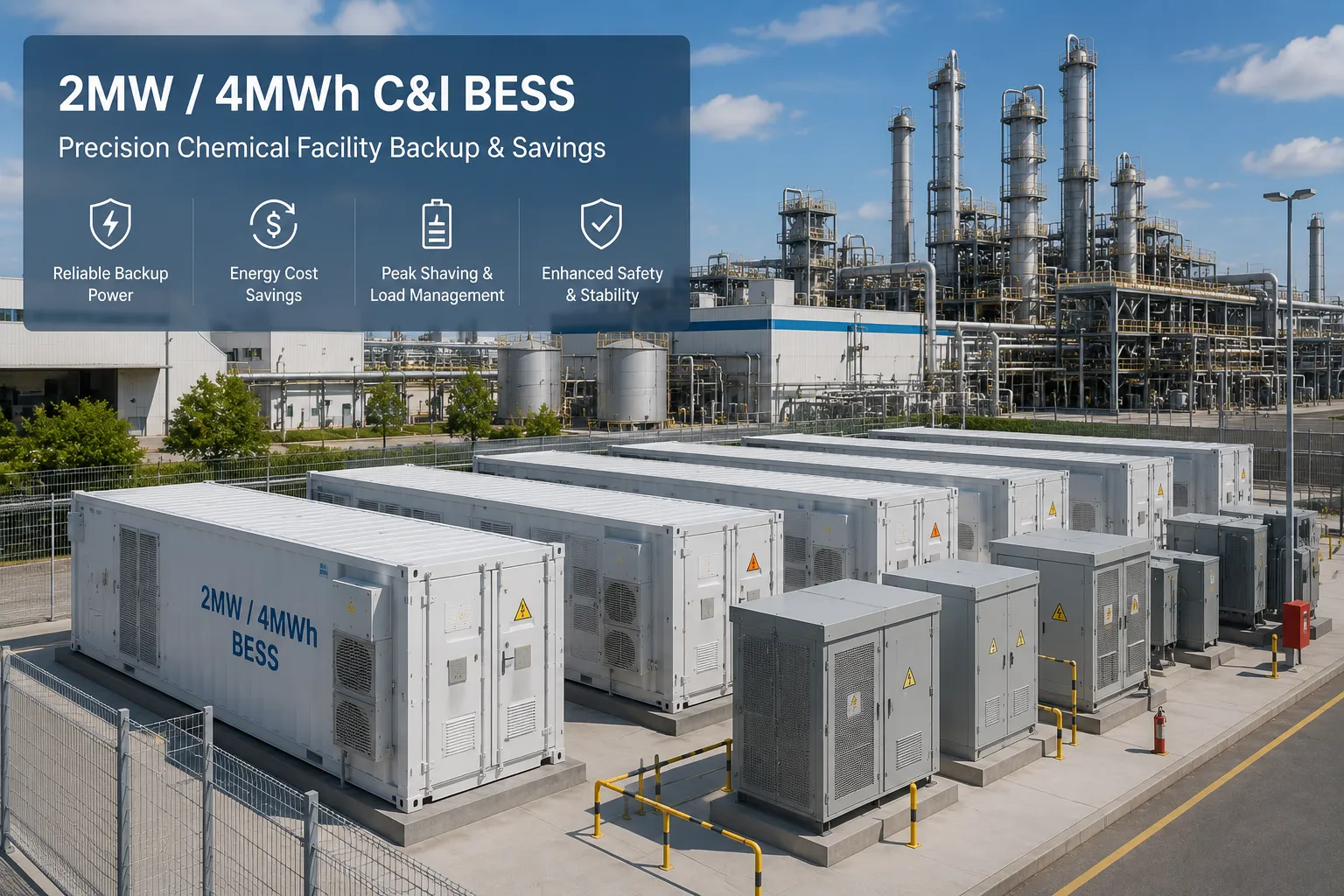 Precision chemical plant 2MW/4MWh energy storage project