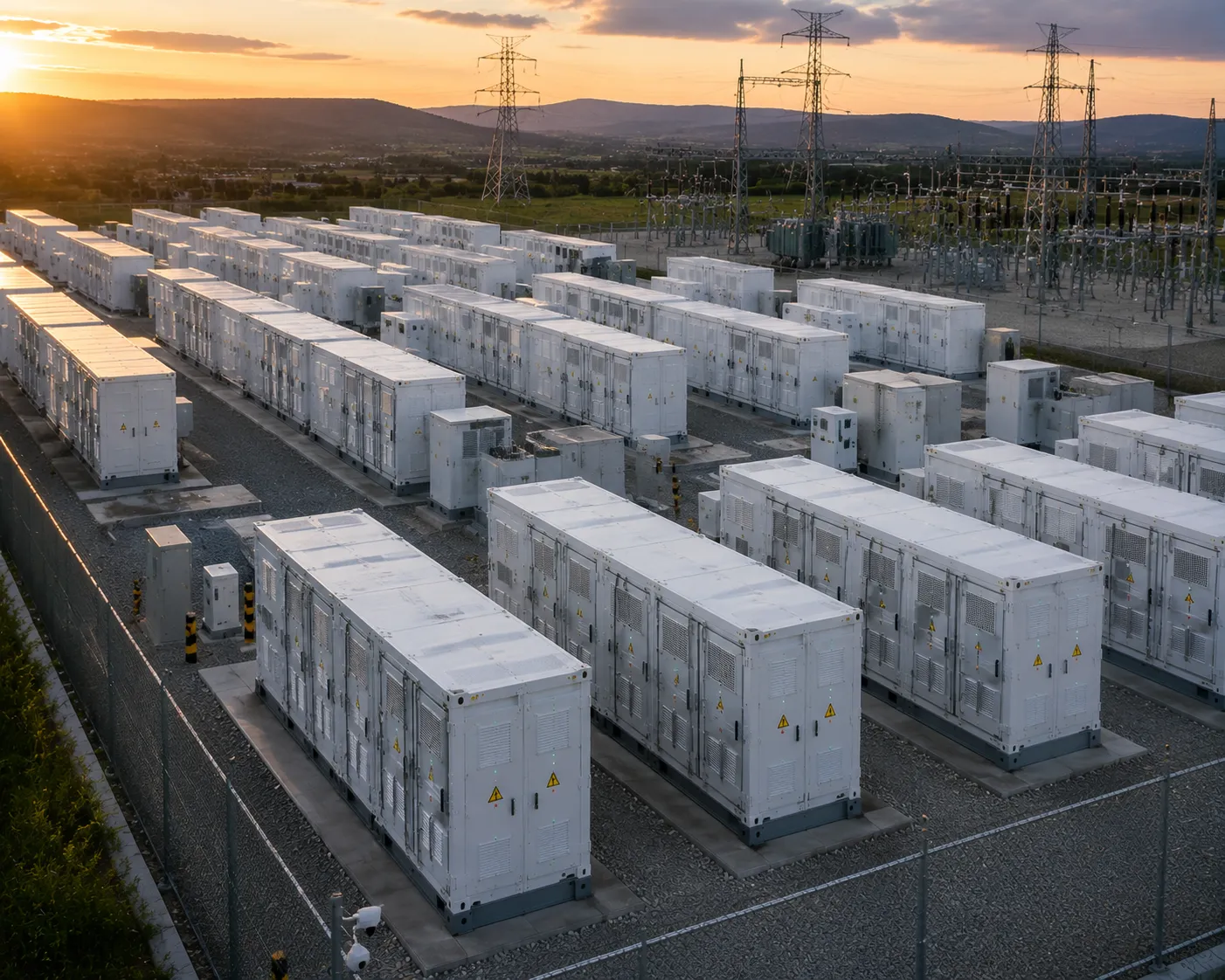 Percenec Energy utility-scale containerized battery storage deployment