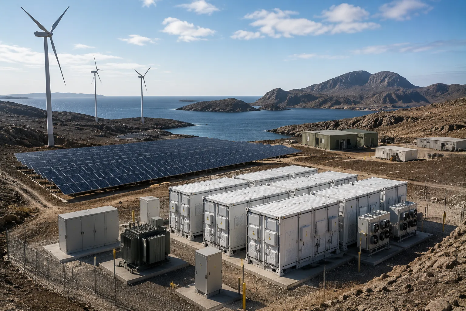 Off-Grid Microgrid Solar Diesel Hybrid Energy Storage System