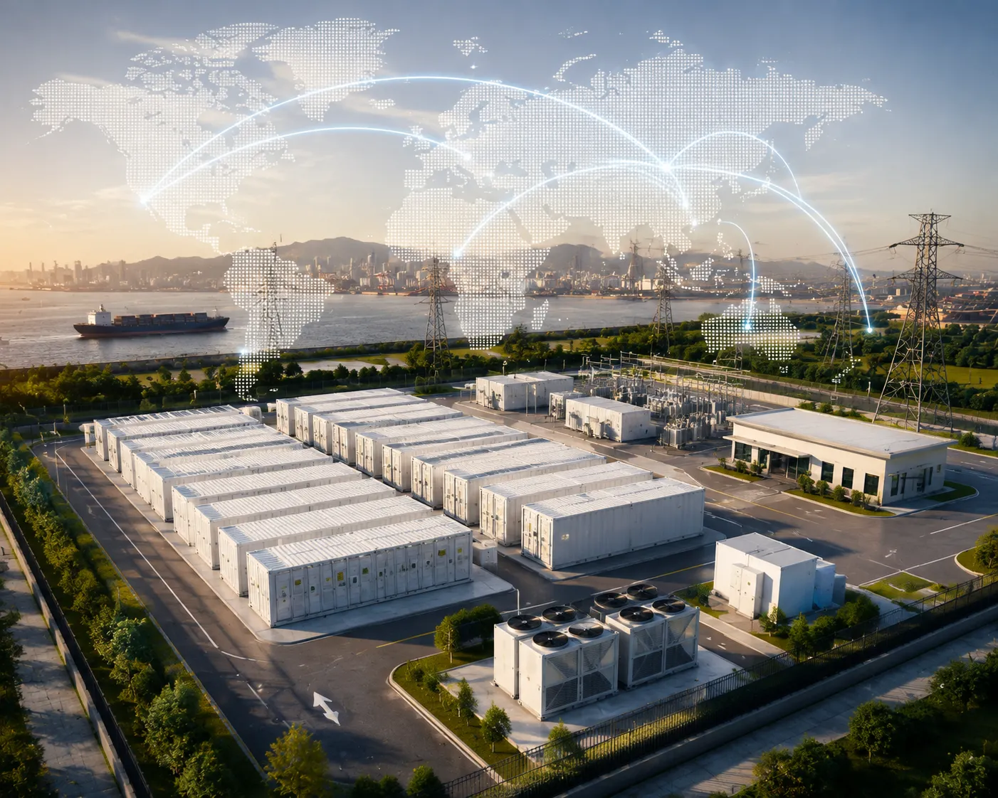 Percenec Energy turnkey BESS deployment — field commissioning and grid connection at a commercial facility