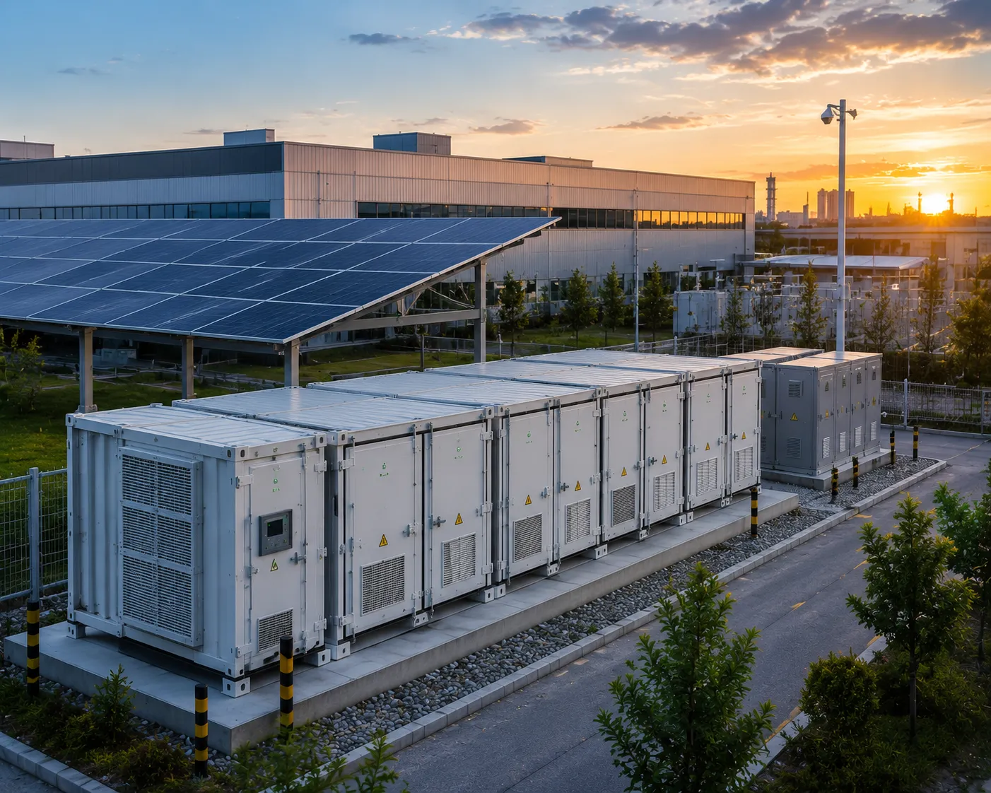 Solar plus storage containerized BESS microgrid integration