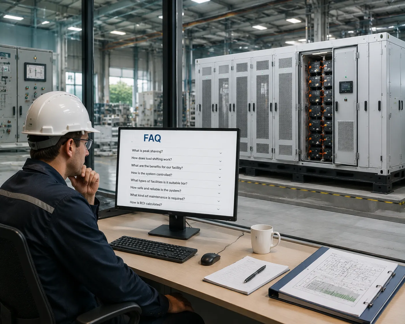 Percenec Energy C&I ESS Cabinet Deployment Diagram